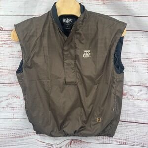 DryJoys‎ by FootJoy Golf Vest Mens Large Pullover Brown Houndstooth Lightweight